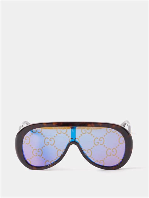 gucci men's retro aviator sunglasses|Gucci oversized acetate aviator sunglasses.